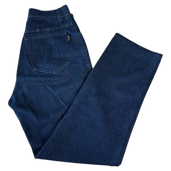 Vintage 90s Fendi Amor Dark Wash Jeans Size 31 - Picture 1 of 10